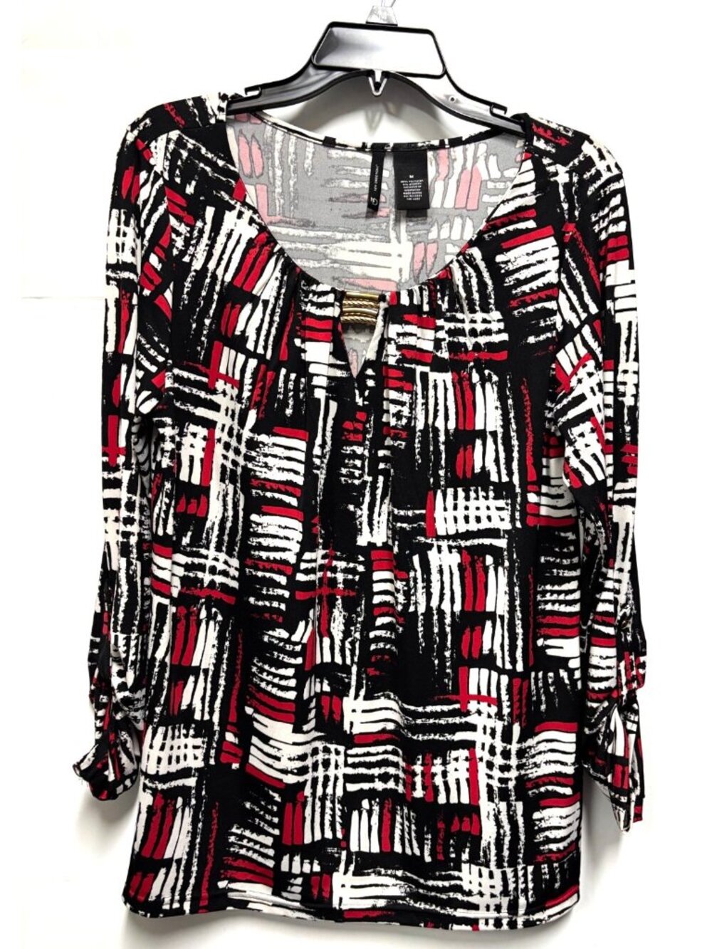 New Directions Medium Top Red & Black Tab Sleeves